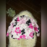 draper's & damon's Draper’s & Damon’s pink floral 100% silk blazer sz 12 Photo 3