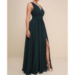 Lulus NWT Thoughts of Hue Emerald Green Surplice V-Neck Sleeveless Maxi Dress Photo 1
