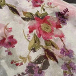 Dress Barn Flower Print Ruana with lace like new condition Photo 3