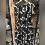 ZARA sheath dress abstract print high neck sleeveless Business work cotton brown Photo 6