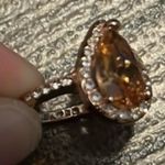 Kay Jewelers Citron Rose Gold 5 Carat Ring Rose Gold 925 With Diamonds Around Ring Size 5 Photo 9