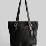 Coach Vintage Black canvas & leather tote Photo 0