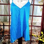 Socapri Tank Top 100% Flax Mediterranean Blue Made in Italy L Size L Photo 3