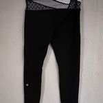 Lululemon  black full length legging size 8 with black and white waistband Photo 1