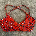 Xhilaration Cheetah Juniors' Bralette Bikini Top L Black / Blue / Red Photo 4