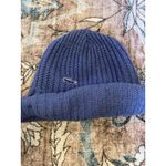 IZOD Vintage Lacoste Knit Scarf Hat Combo 100% Orlon Blue 80s Made USA Photo 5