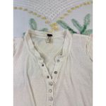 We The Free  People XS Henley Top Long‎ Sleeve Ribbed Knit Casual Button Front Photo 7