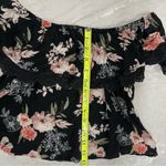 Rue 21  black floral medium off the shoulder crop top Photo 7