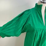 Never A Wallflower High Neck Dress Kelly Green Cotton Windowpane Size XS Photo 3