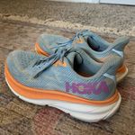 Hoka  Women's Blue Clifton 9 Running Shoes - Worn Condition Photo 2