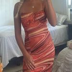 Marble Orange Dress Photo 0