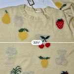 Olive & Leaf $60 Fruit Salad Sweater Cream sz LARGE NWT Nostalgic Eclectic Soft Photo 4