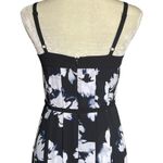 White House | Black Market  Women’s Floral Pleated Maxi Dress Size 4 Black White Photo 7