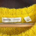 SLEEPING ON SNOW Anthropologie Bright Lights Yellow Alpaca Pointelle Sweater XS Photo 1
