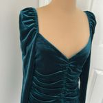Lovers + Friends  Andie Mini Dress Deep Teal Velvet Photo 6