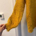 BB Dakota  Debra Women's Boucle Mustard Fuzzy Sweater Size Small Photo 3