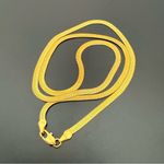 Unsigned Yellow Goldplated Flat Snake Chain 24” Necklace 11g. Gold Photo 1