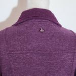 prAna  Purple Fleece Jacket Size Small Heather Plum Funnel Neck Button-Up Jacket Photo 5