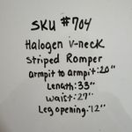 Halogen Size Small Striped One Piece V Neck Romper Photo 4