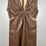 The Drop | Chic Brown Faux Leather Dress Size M Photo 0