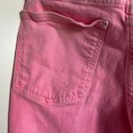 Topshop Womens Jeans Size 28 W28 Moto Neon Pink Raw Hem Straight Leg Cropped Photo 6