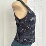 Diane Von Furstenberg 
Yvette Sequin Vest Sleeveless Black
Silk 4 Photo 2