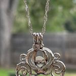 Disney Glowing Cinderella pumpkin carriage 4 /fairytale lover Silver Blue glows Photo 3