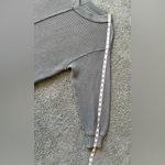 Aerie Wonder Textured V-Neck Pullover Sweatshirt Size XS Gray Loungewear Causal Photo 1