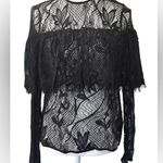 Who What Wear Elegant Black Lace Off-Shoulder Top Photo 0