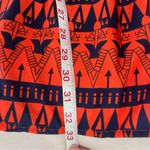 Lucy & Co. •Navy & Orange•Egyptian Print Dress•Sz 6 Blue Photo 7