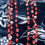 Vintage Uganda Paper Beads Multi Strand Necklace 24” Red Photo 0