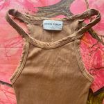 Aritzia denim forum the jane ribbed racerback cotton tank top tan brown fluent Photo 7