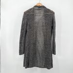 Eileen Fisher  Metallic Linen Knit Duster Cardigan Open Front Sweater Medium‎ Photo 2