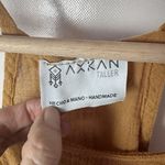 AxKan Taller Top Womens Artisan Hand Dyed Cotton Halter Pockets Natural Size S/M Orange Photo 2