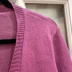 Eileen Fisher  Open Front Cardigan Sweater Shrug 100% Linen Lilac Size L Petite Photo 2