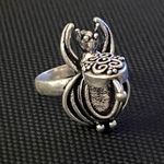 Handmade Spider Poison Pill Locket Sterling Silver Ring-Various Sizes! Photo 1