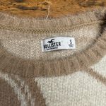 Hollister  Women's Soft Cropped Knit Sweater Brown & Cream‎ Swirl Pattern Size Sm Photo 1