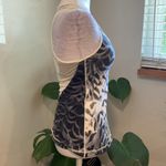 Lululemon Black And White Mesh Back Sports Bra Tank Top Size 6 Abstract Print Photo 1