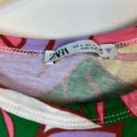ZARA  Multi Color Floral Crop Top Printed Shirt Size Small EUC #0670-AZ Photo 3
