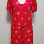 LuLaRoe Xanthe red paisley romper size small Photo 0
