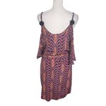 Figue Navy and Pink Shift Dress with Sash Size Small Pink Silk Dress Blue Photo 1