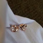 18K Gold Plated Love Heart Stud Earrings for Women Photo 1