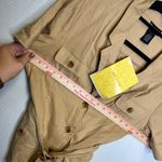 Dialogue  Women's Beige Linen Blend Belted Button Down Shirt Jacket Size M Photo 7