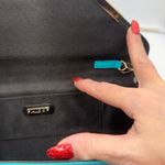 ALDO  Colorblock Envelope Clutch Crossbody Chain Bag Teal Blue Black Photo 7