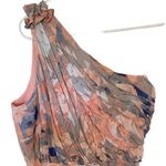 BCBGeneration  one shoulder pocket romper pastel floral size 2 side zipper Photo 3