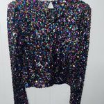 Endless Rose Long Sleeve Multi-Colored Sequin Top Size XS Photo 3