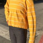Urban Outfitters Yellow and white Striped crop top, long sleeve crop top, oversized crop top Photo 11