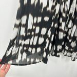 Bella Dahl XS Black White Print Rayon Maxi Dress Button Front Long Sleeve Resort Photo 3