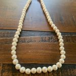 Artisan 18” Freshwater Cultured Pearl Strand Necklace Silver Hawaii Handmade Knotted Photo 3