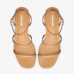 Larroudé Gio Sandal In Tan Leather Size 7 Photo 4